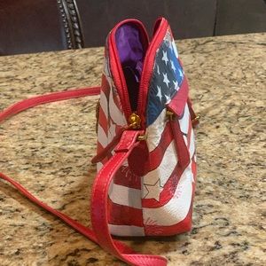 sharif purse red white and blue crossbody